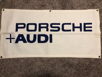 Vintage Porsche Audi Dealer Flag Banner Sign 46” X 22”